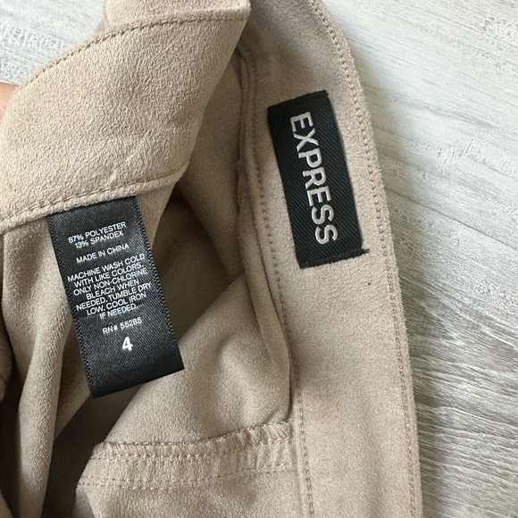 Express Faux Suede Button Up Skirt - Picture 4 of 4